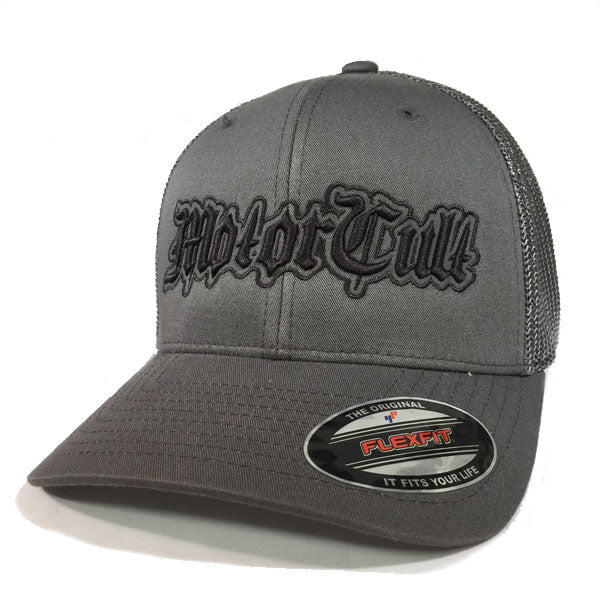 STERLING - FLEXFIT TRUCKER HAT GREY / GREY - MOTORCULT - MotorCult