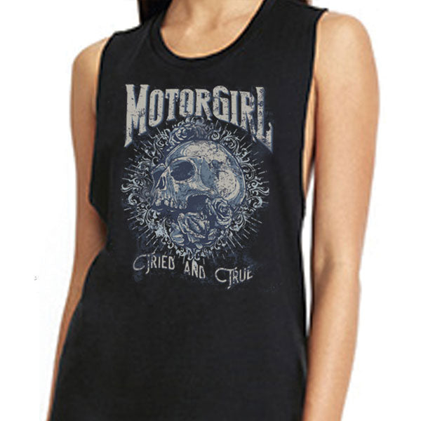 GIRLS AND ROSES - MUSCLE TANK TOP - MOTORGIRL - MotorCult