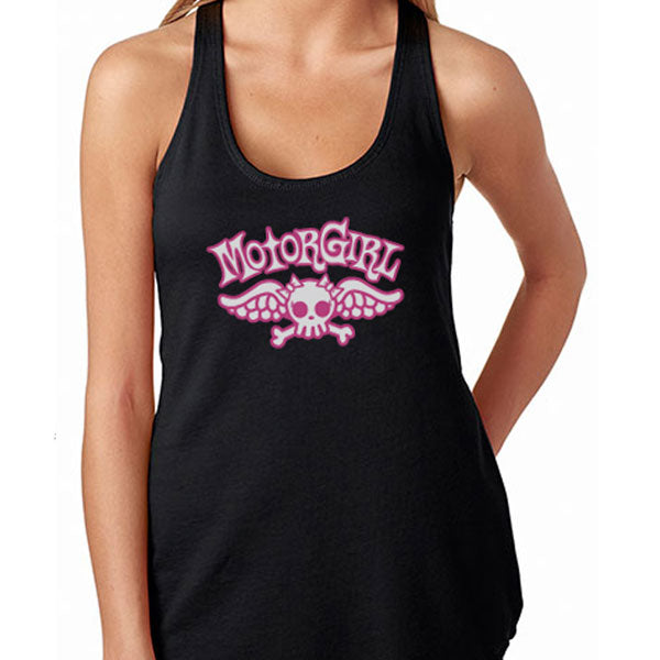 LITTLE WING - GATHERED RACER BACK TANK TOP - MOTORGIRL - MotorCult